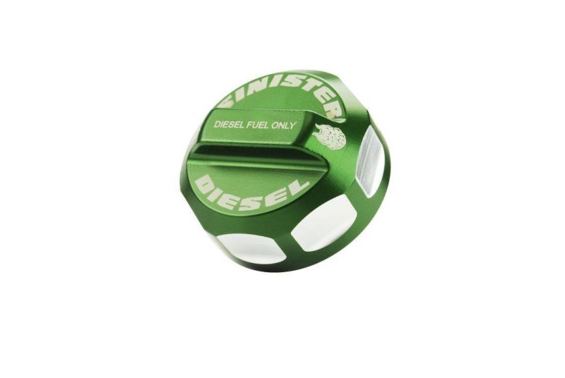 Ford F-350 Fuel Cap - Sinister Diesel - Billet, Sinister Green - Green - `08-`20 Ford F-350 Fuel Cap - Sinister Diesel - Billet, Sinister Green - Green - `08-`20